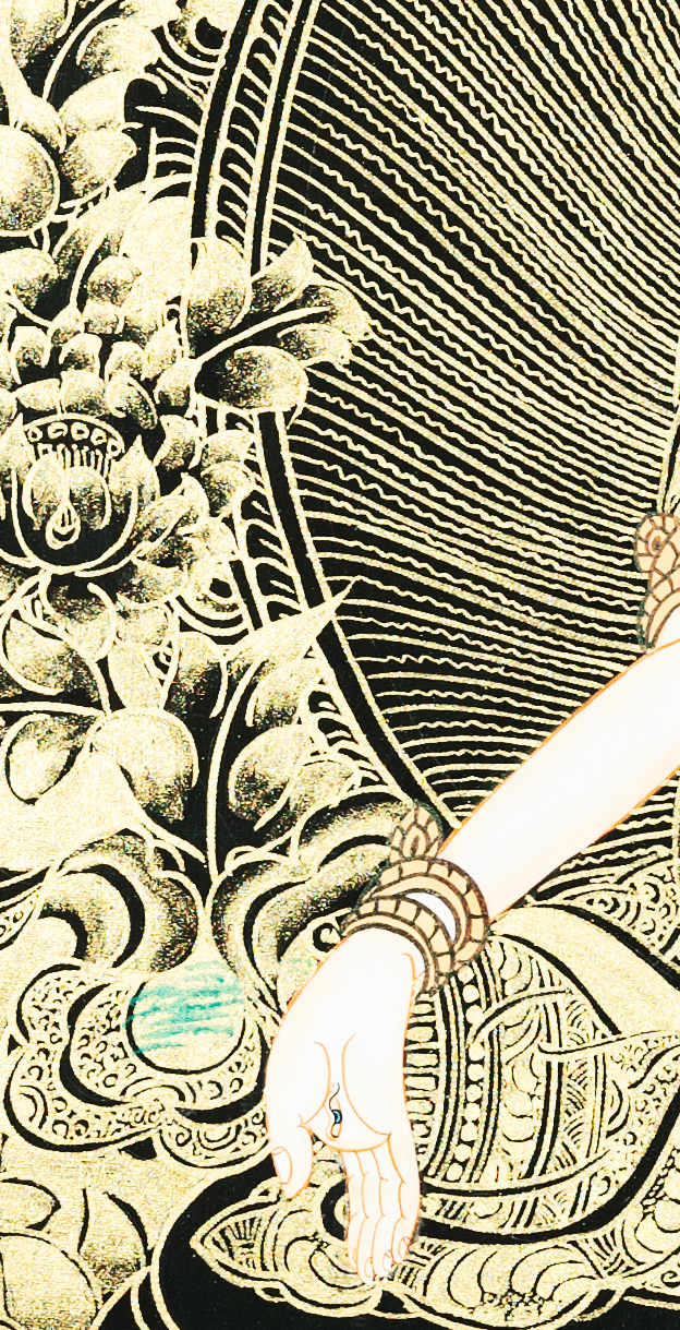 White Tara Thangka: Embodiment of Eternal Serenity - T-PS-SS-BB-WT-0005