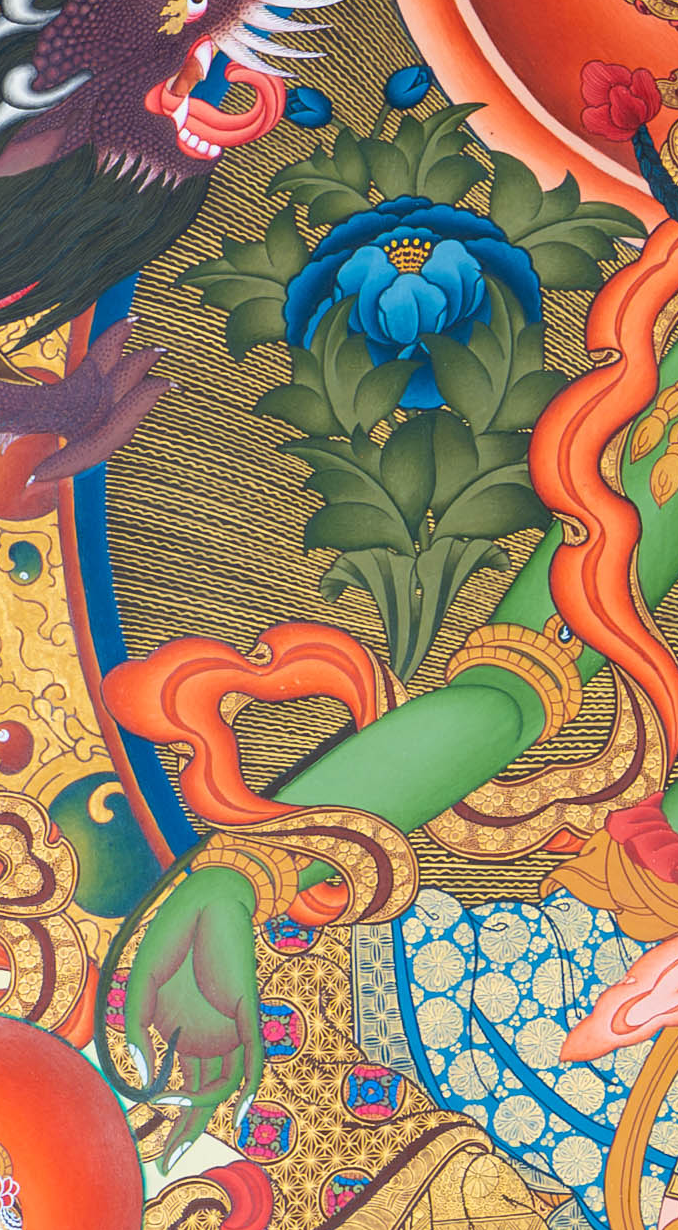 The Radiant Green Tara Thangka - T-S-BT-MB-AU-GT-0146