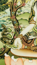Fine hand-painted White Tara, the goddess of Buddhism - T-B-HT-GB-AU-WT-0030