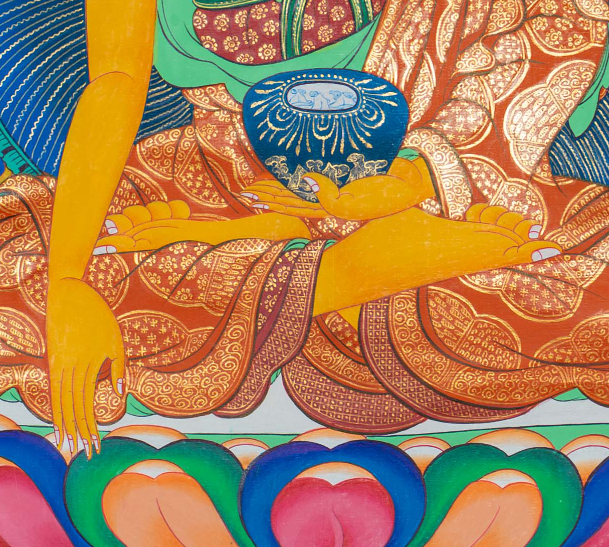 Authentic Buddha Shakyamuni Thangka: A Symbol of Enlightenment and Peace - T-S-BT-RB-AU-SB-0115