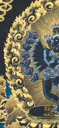 Celestial Vajrakilaya Thangka – The Thunderbolt of Wisdom - T-S-BT-BB-HV-0139