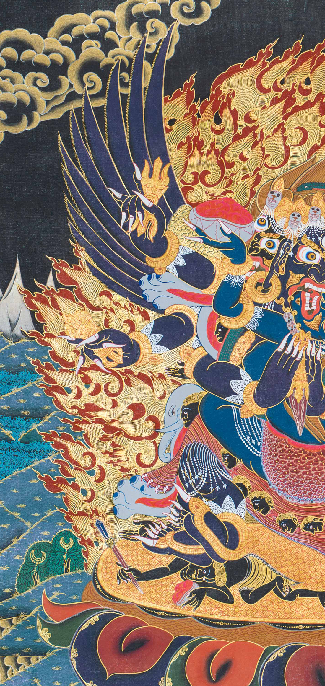 Vajrakilaya Thangka: Piercer of Ignorance and Obstacles - T-S-BT-RB-AU-V-0124