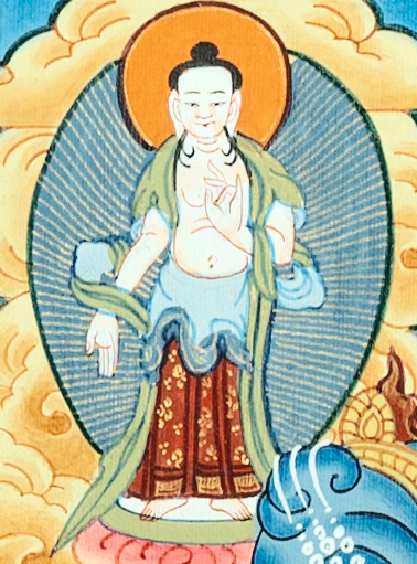 24K Gold Hand-drawn Wheel of life Thangka - T-B-HT-RB-AU-WOL-0017