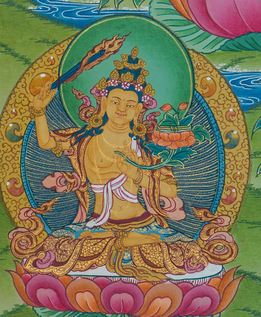 Hand-Painted Chenrezig Thangka - T-S-BT-PB-AU-C-0116