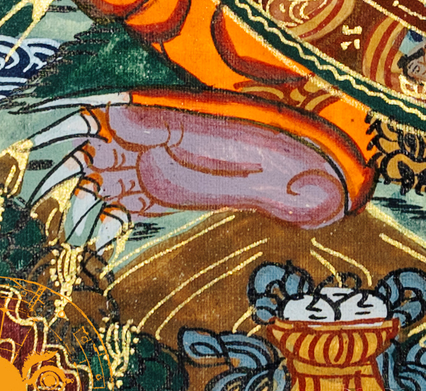 Hand-painted Buddhist Wheel of Life Thangka - T-B-HT-BB-WOL-0014