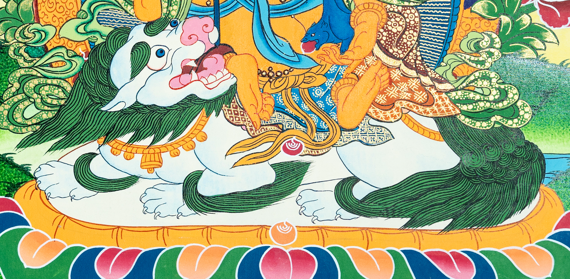 Handmade Jambala Thangka: Purifier of Sacred Vows - T-PS-SS-RB-LJ-0007