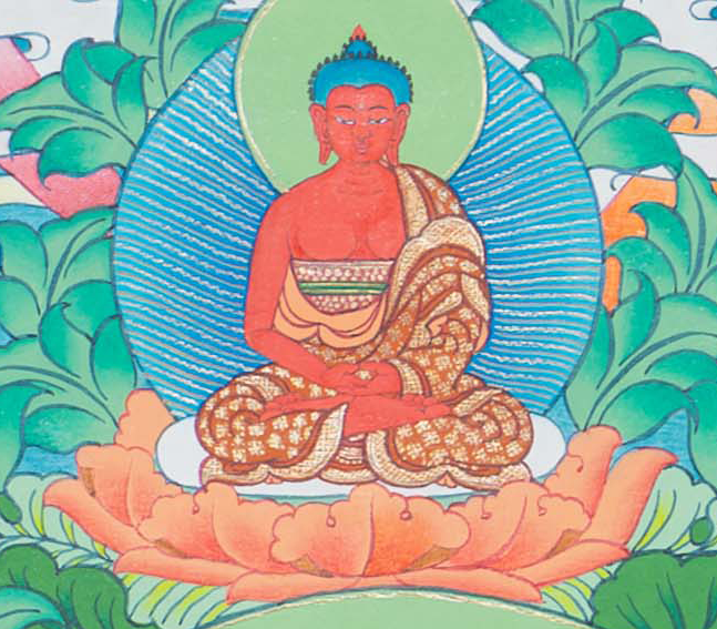 Hand-Painted Manjushree Thangka - T-S-BT-RB-AU-M-0087