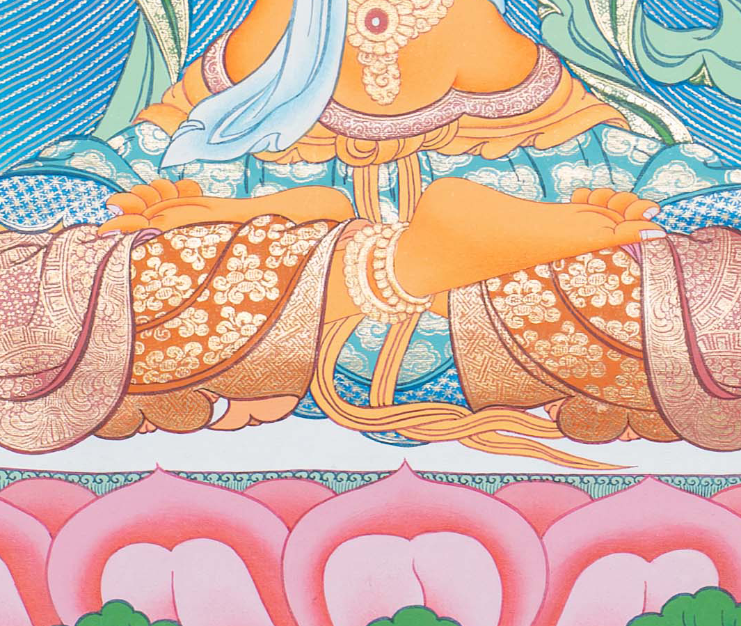Hand-Painted Manjushree Thangka - T-S-BT-RB-AU-M-0087