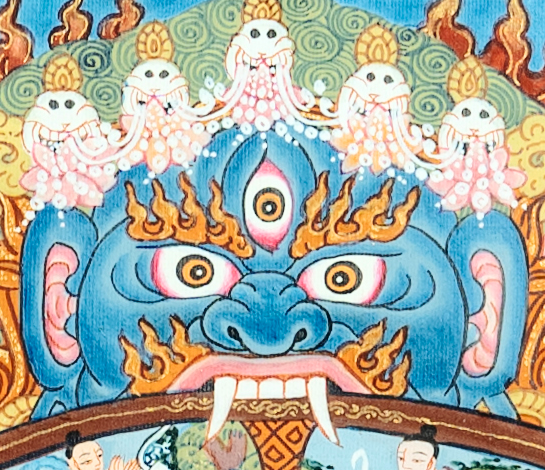 24K Gold Hand-drawn Wheel of life Thangka - T-B-HT-RB-AU-WOL-0017