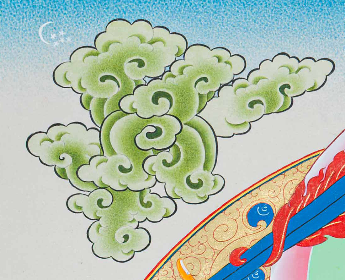 Handpainted Manjushree Thangka - T-S-BT-RB-AU-M-0080