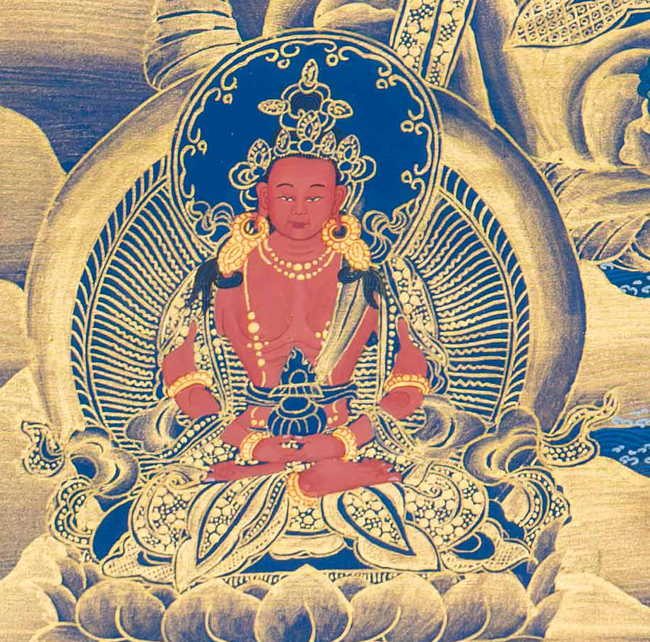 Hand-Painted Green Tara Thangka - T-S-BT-GT-0101