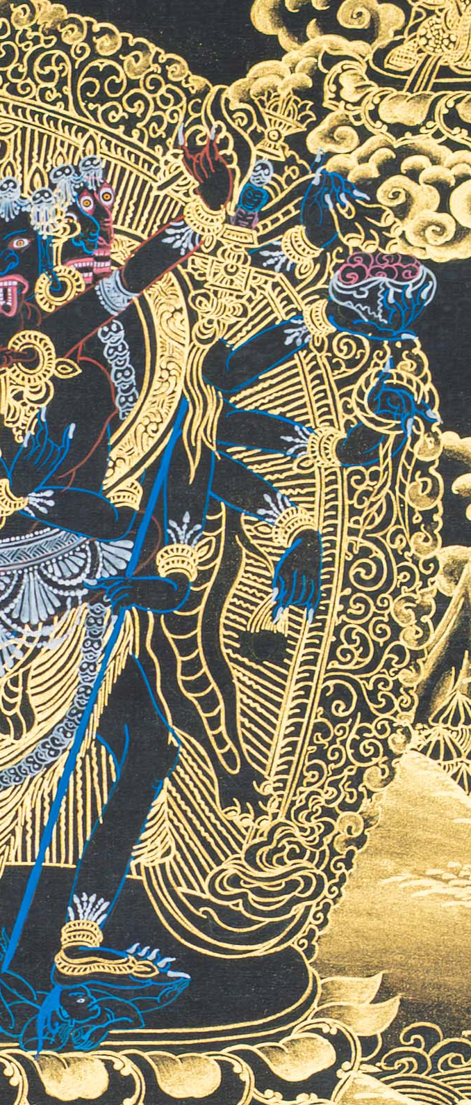 Vajrabhairava Thangka – The Terrifying Victor - T-S-BT-BB-CS-0134