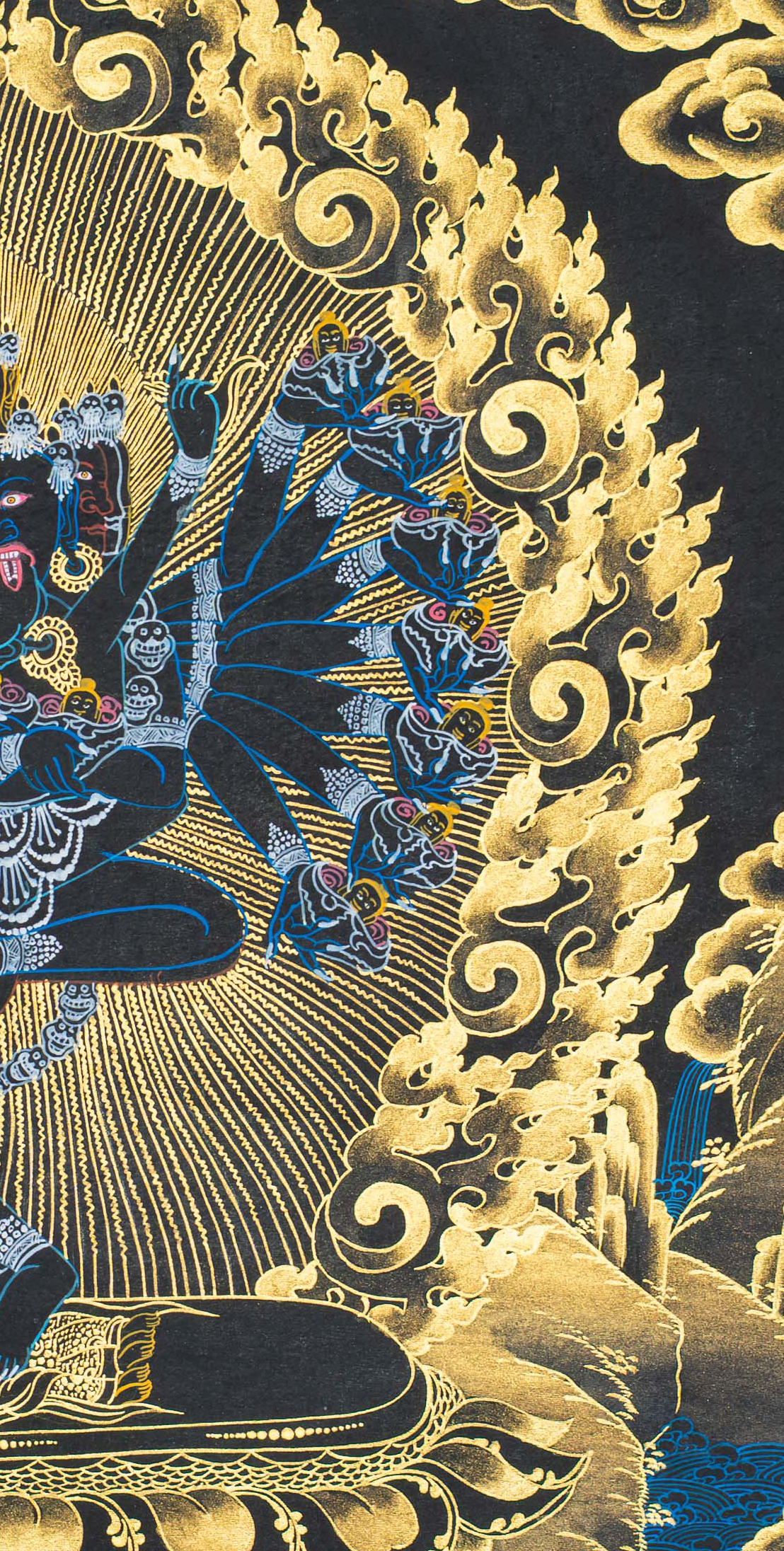 Celestial Vajrakilaya Thangka – The Thunderbolt of Wisdom - T-S-BT-BB-HV-0139