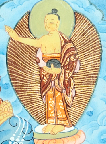 24K Gold Hand-drawn Wheel of life Thangka - T-B-HT-RB-AU-WOL-0017