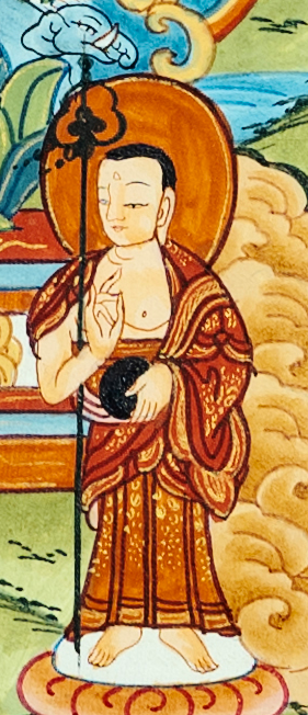 24K Gold Life of Buddha Thangka - T-B-HT-BB-AU-BL-0016