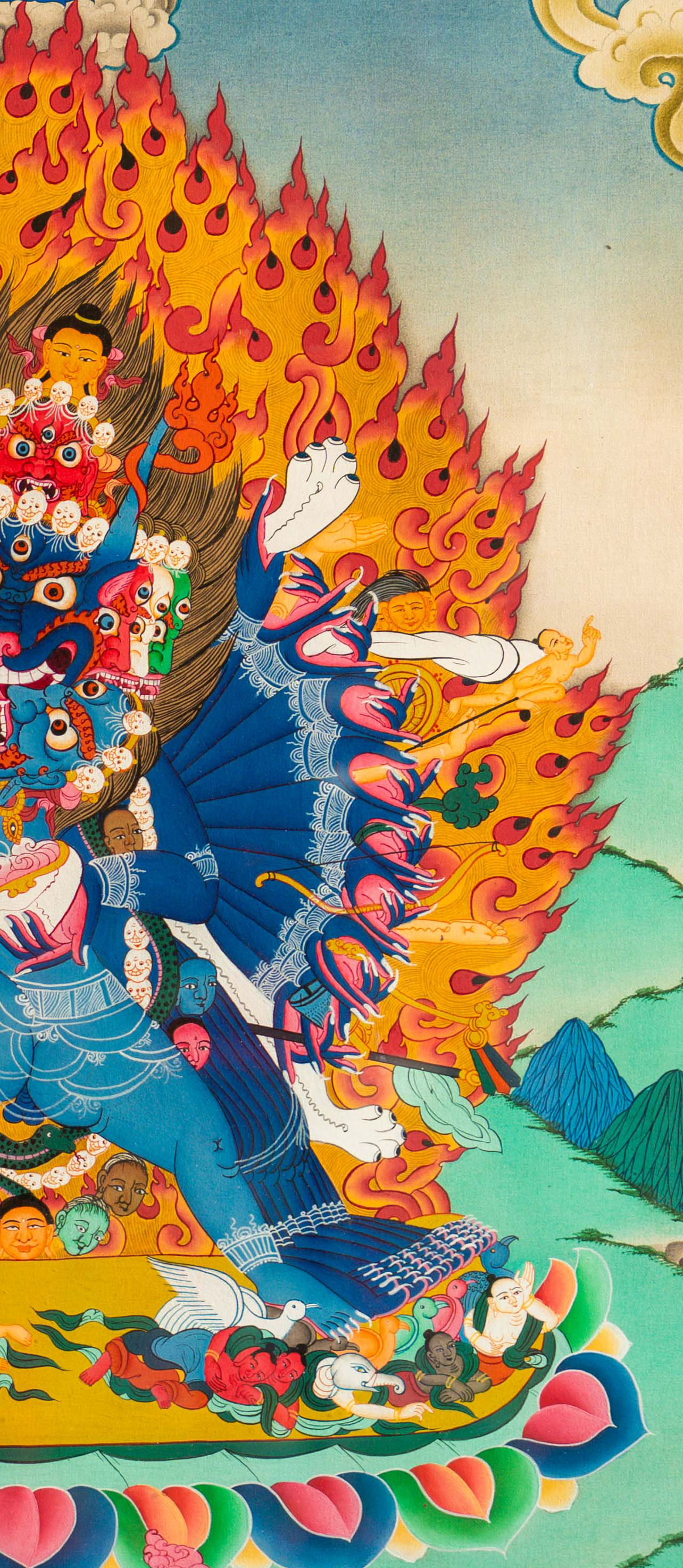 Yamantaka Yab-Yum Thangka: The Union of Wisdom and Method - T-S-BT-PB-AU-SB-0153