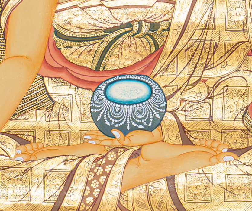 Hand-Painted Shakyamuni Buddha Thangka - T-S-BT-BB-AU-SB-0081