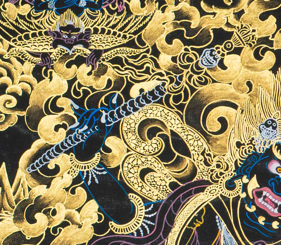 Palden Lhamo Thangka – The Divine Protectress on Horseback - T-S-BT-BB-PL-0135