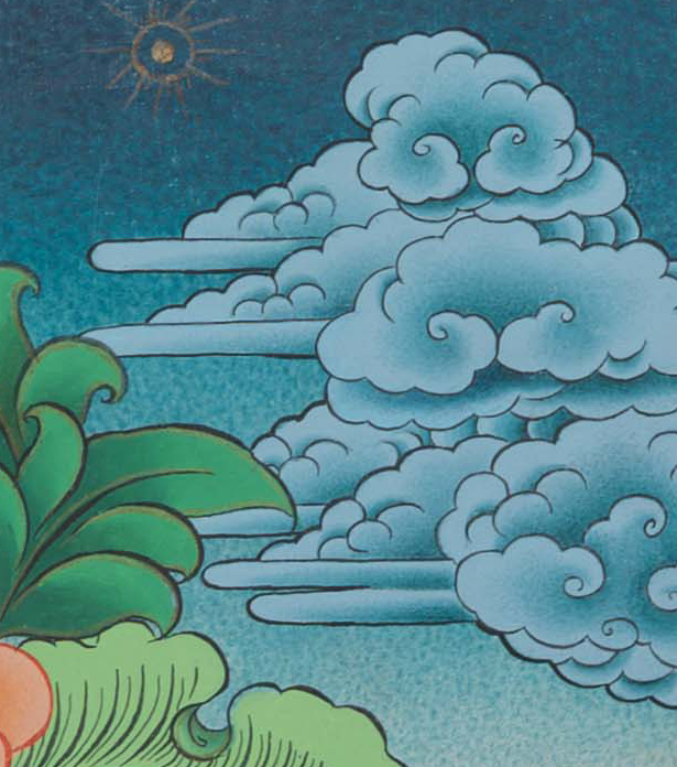 Hand-Painted Shakyamuni Buddha Thangka - T-S-BT-RB-AU-SB-0090