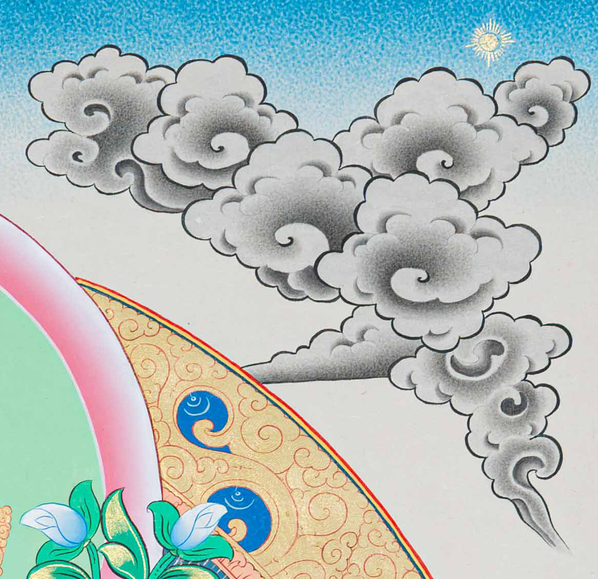 Handpainted Manjushree Thangka - T-S-BT-RB-AU-M-0080