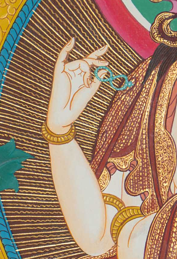 Hand-Painted Chengrezig Thangka - T-S-BT-BB-AU-C-0094