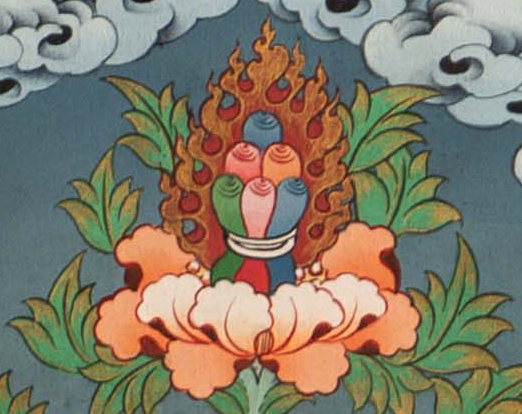 The Enlightened Shakyamuni Buddha with Attendants Thangka - T-S-BT-RB-AU-SB-0148