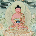 Handpainted Shakyamuni Buddha Thangka: The Eternal Light of Awakening - T-PS-SS-GB-AU-SB-0001