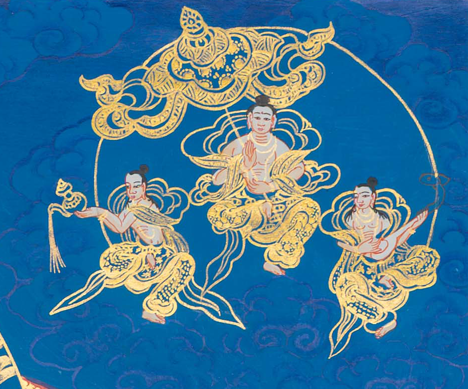 Hand-Painted Shakyamuni Buddha Thangka - T-S-BT-RB-SB-0102