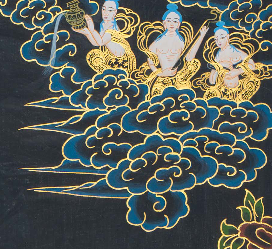 Hand-Painted Manjushree Thangka - T-S-BT-RB-M-0106